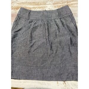 Banana Republic 100% Linen Skirt Size 6 Gray Pencil Skirt Business Casual